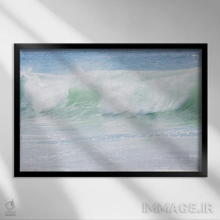 تابلو هنر برخورد × اقیانوس، ساحل لاگونا، کالیفرنیا (اثر هنری ترکیبی) اثر آن هادک - نمای قابدار مشکی