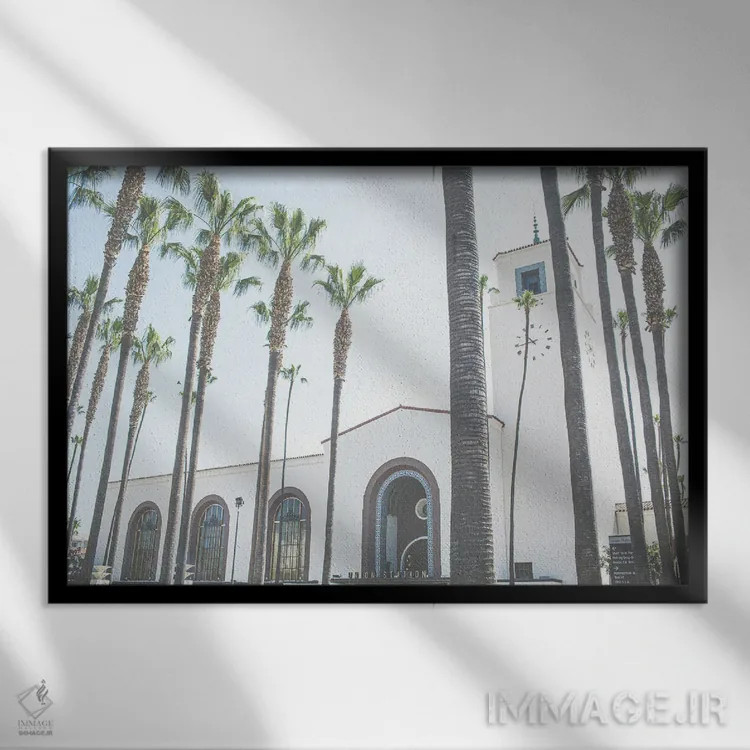 تابلو ایستگاه یونیون، لسآنجلس، کالیفرنیا اثر آن هادک - نمای قابدار مشکی