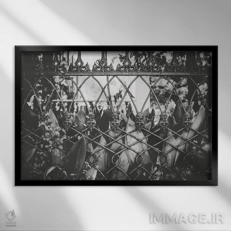 تابلو نرده جمجمهای، نیواورلئان اثر آن هادک - نمای قابدار مشکی