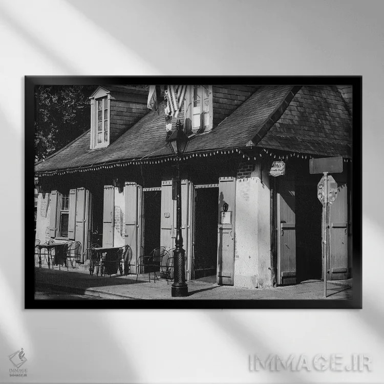 تابلو بار لافیت، نیواورلئان (بار معروف تاریخی) اثر آن هادک - نمای قابدار مشکی