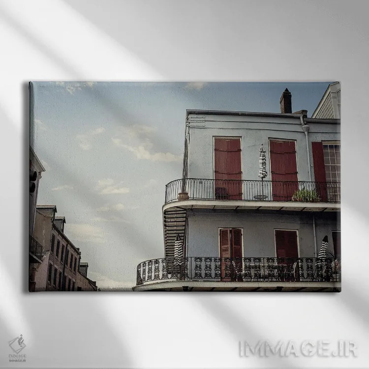 تابلو غمهای محله فرانسوی (یا سبک موسیقی بلوز فرانسه) اثر آن هادک - نمای روبهرو روی دیوار