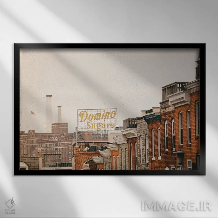 تابلو خط افق فدرال هیل بالتیمر اثر آن هادک - نمای قابدار مشکی