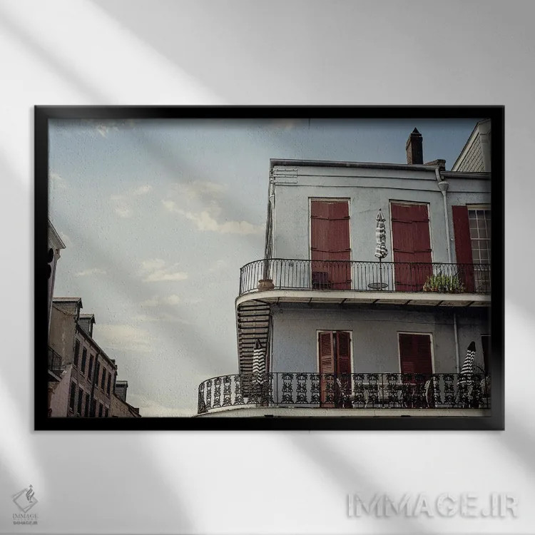 تابلو غمهای محله فرانسوی (یا سبک موسیقی بلوز فرانسه) اثر آن هادک - نمای قابدار مشکی