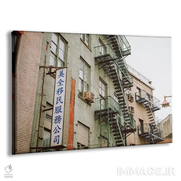 تابلو محله چینیهای نیویورک اثر آن هادک - نمای پرسپکتیو محصول