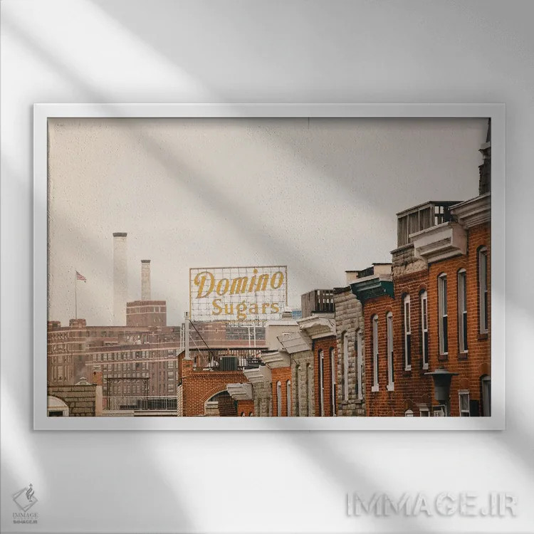 تابلو خط افق فدرال هیل بالتیمر اثر آن هادک - نمای قابدار سفید