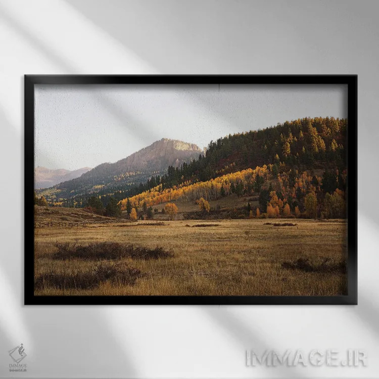 تابلو پاییز رنگارنگ کلرادو در کوهستان II اثر آن هادک - نمای قابدار مشکی