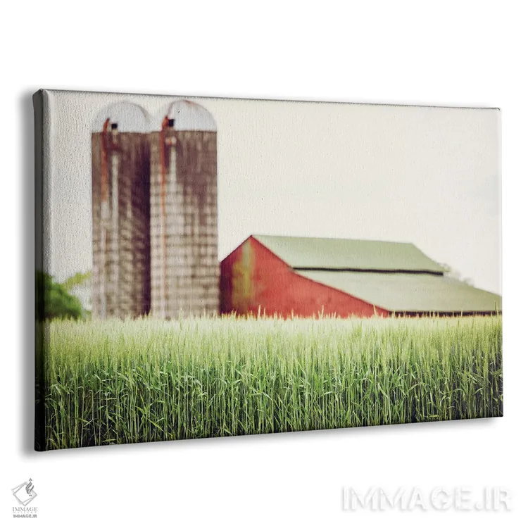 تابلو هنر انبار قرمز روستایی اثر آن هادک - نمای پرسپکتیو محصول