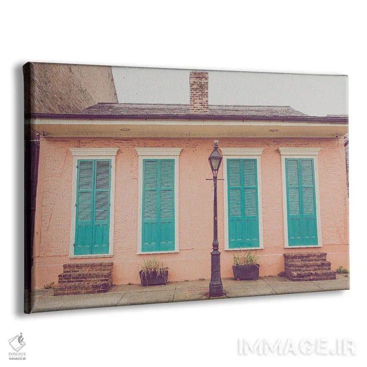 تابلو خانه رنگارنگ محله فرانسوی نیواورلئان اثر آن هادک - نمای پرسپکتیو محصول