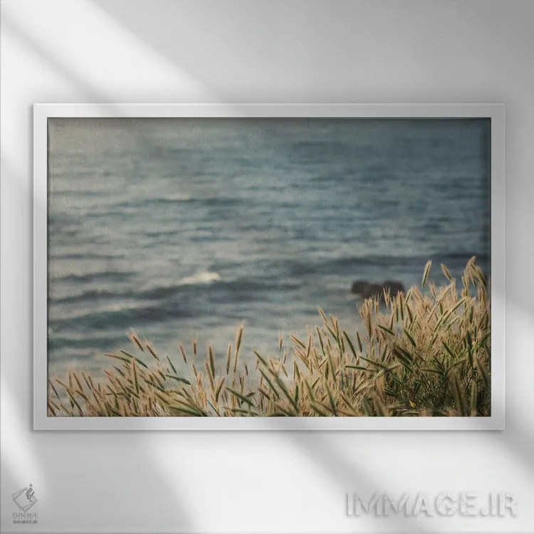 تابلو رنگهای ساحلی اثر آن هادک - نمای قابدار سفید