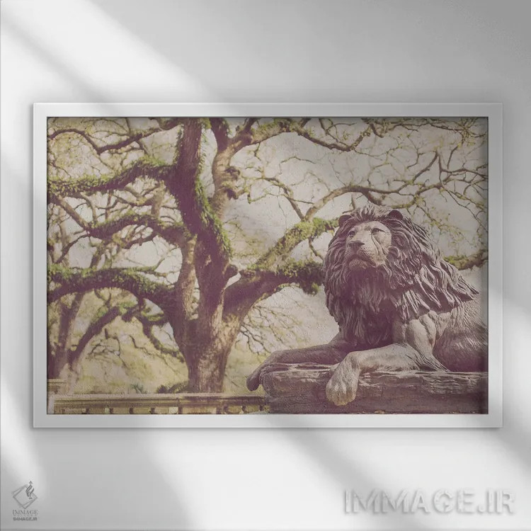 تابلو پارک آدوبون نیواورلئان II اثر آن هادک - نمای قابدار سفید