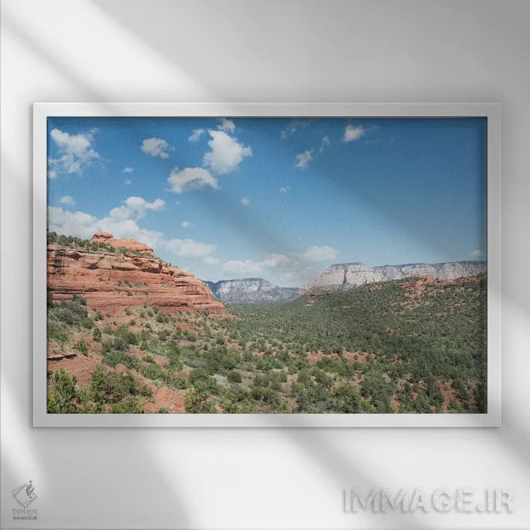 تابلو رنگهای جنوبغرب اثر آن هادک - نمای قابدار سفید