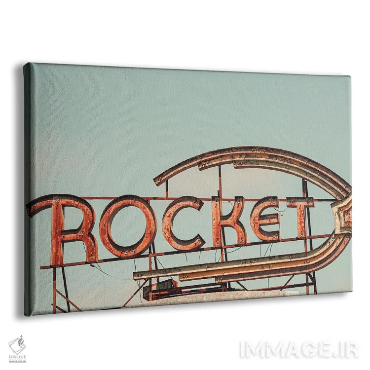 تابلو عکاسی از تابلو وینتیج روغن راکت اثر آن هادک - نمای پرسپکتیو محصول