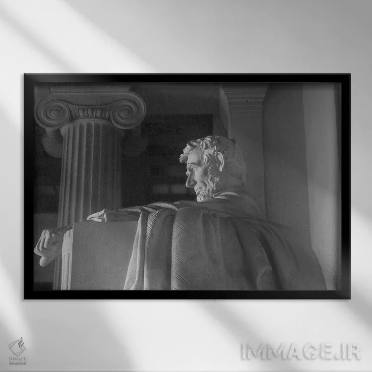 تابلو یادبود لینکلن III اثر آن هادک - نمای قابدار مشکی