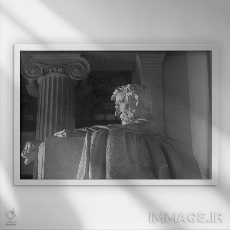 تابلو یادبود لینکلن III اثر آن هادک - نمای قابدار سفید