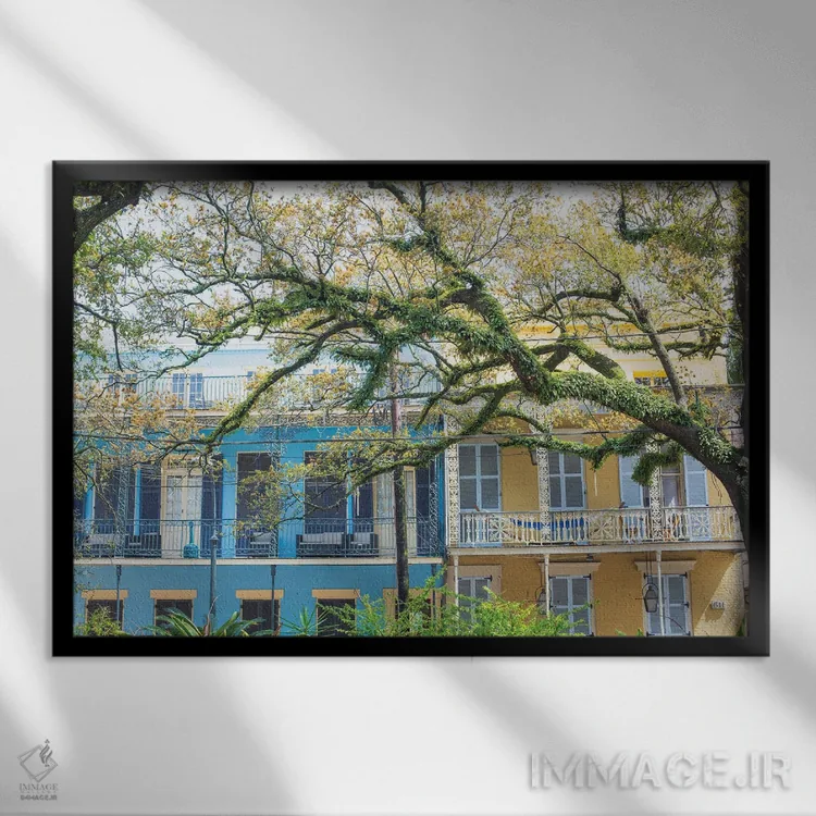 تابلو خیابان اسپلاناد نیواورلئان اثر آن هادک - نمای قابدار مشکی