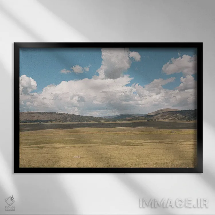 تابلو سرزمین آسمان بزرگ، نیومکزیکو (لقب منطقه) اثر آن هادک - نمای قابدار مشکی