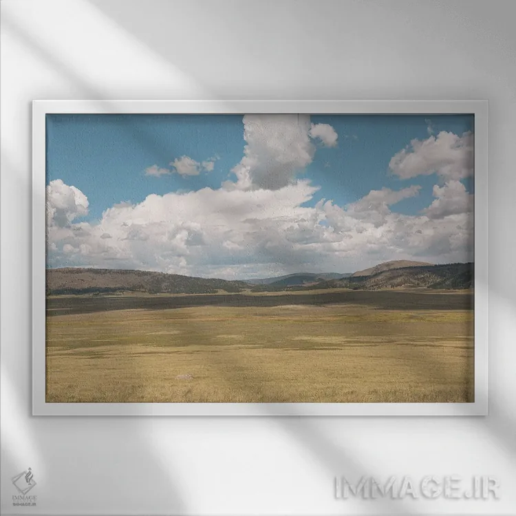 تابلو سرزمین آسمان بزرگ، نیومکزیکو (لقب منطقه) اثر آن هادک - نمای قابدار سفید