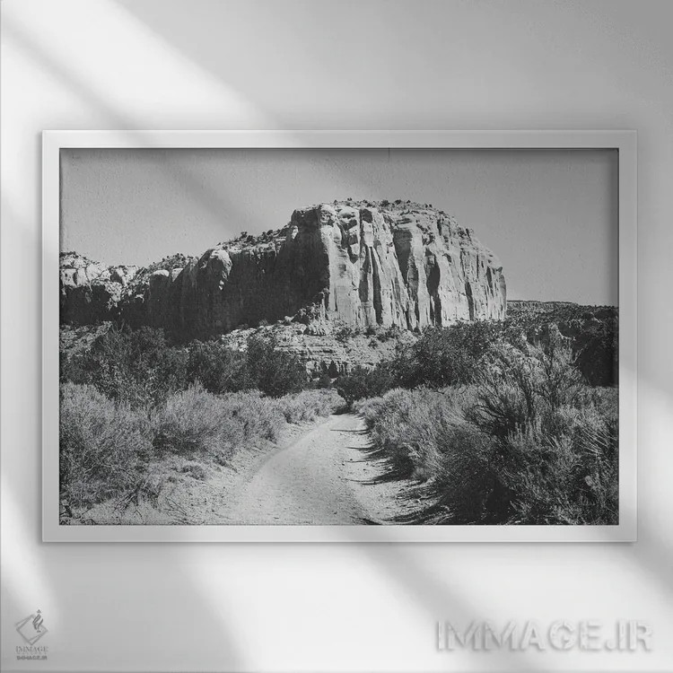 تابلو مزرعه ارواح II؛ منظره نیومکزیکو اثر آن هادک - نمای قابدار سفید