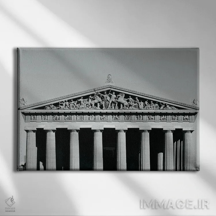 تابلو پارتنون نشویل تنسی اثر آن هادک - نمای روبهرو روی دیوار