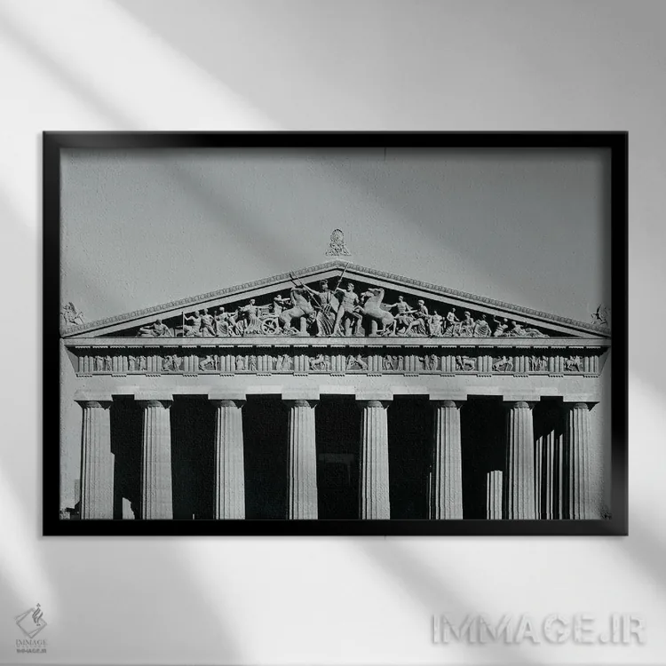 تابلو پارتنون نشویل تنسی اثر آن هادک - نمای قابدار مشکی