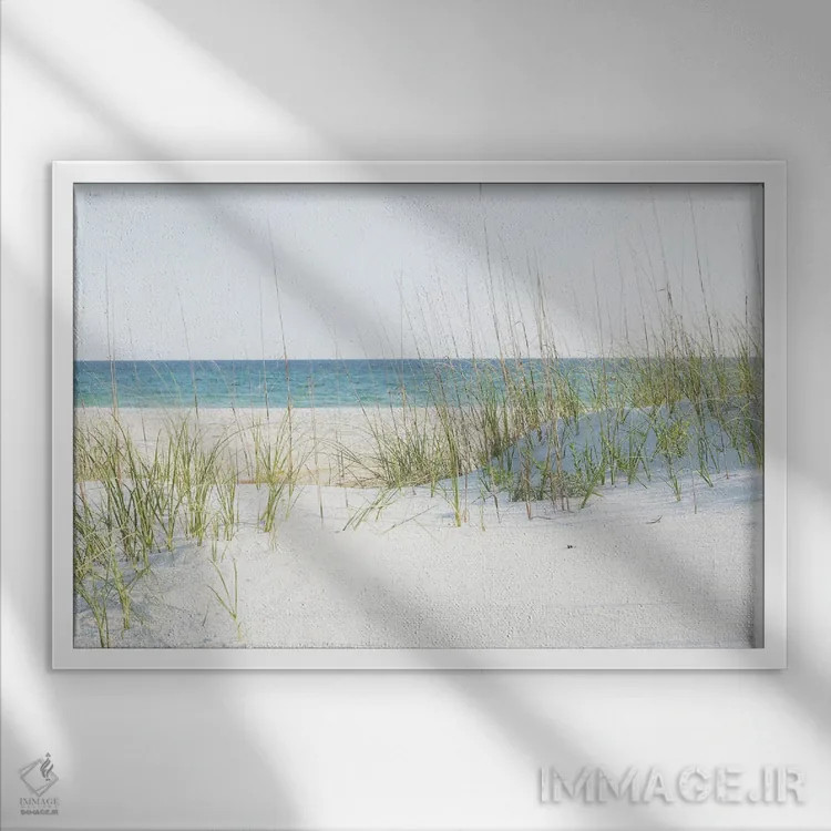 تابلو ساحل گریتون فلوریدا اثر آن هادک - نمای قابدار سفید