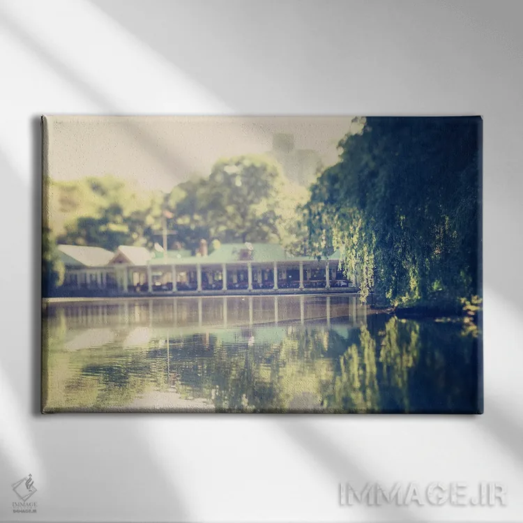 تابلو قایقخانه لوب پارک مرکزی نیویورک اثر آن هادک - نمای روبهرو روی دیوار