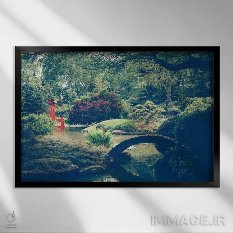 تابلو باغهای گیاهشناسی بروکلین نیویورک اثر آن هادک - نمای قابدار مشکی