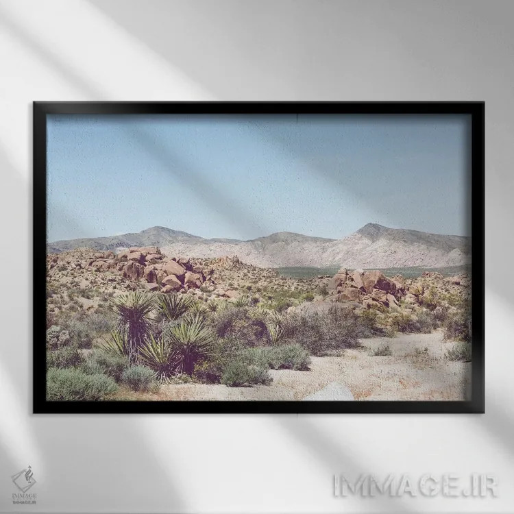 تابلو سایهروشنهای بیابان اثر آن هادک - نمای قابدار مشکی