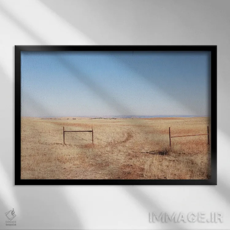 تابلو دشت آزاد مونتانا اثر آن هادک - نمای قابدار مشکی