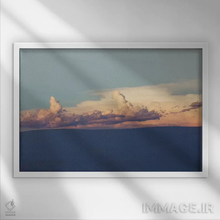 تابلو لالایی بیابان اثر آن هادک - نمای قابدار سفید