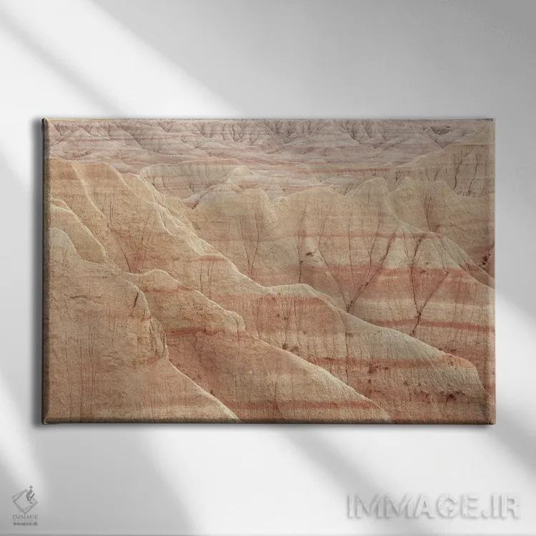 تابلو رنگهای پارک ملی بدلندز داکوتای جنوبی اثر آن هادک - نمای روبهرو روی دیوار