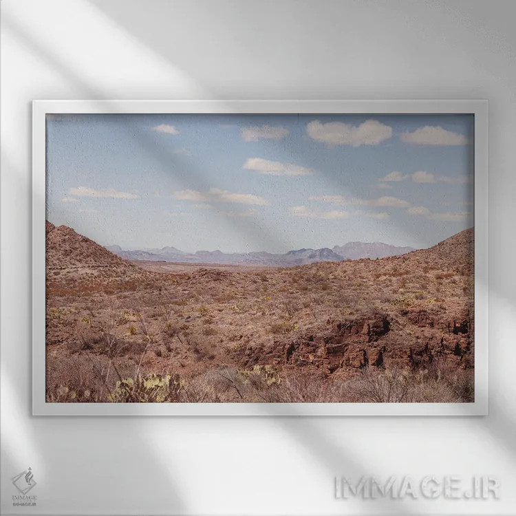 تابلو چشمانداز پارک ملی بیک بند ۲ اثر آن هادک - نمای قابدار سفید