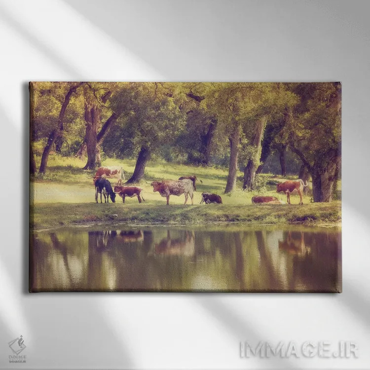 تابلو بعدازظهر تپهزار اثر آن هادک - نمای روبهرو روی دیوار