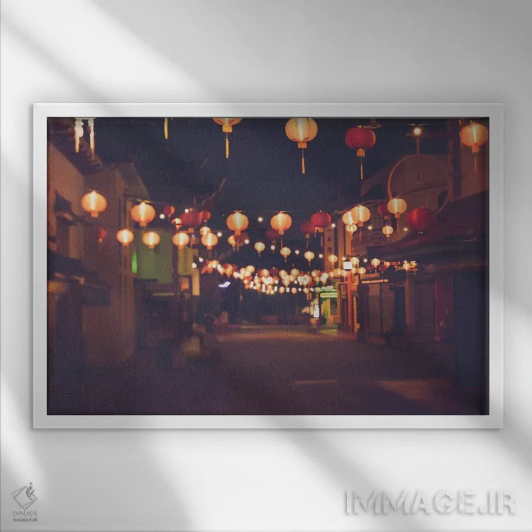 تابلو چایناتاون لسآنجلس اثر آن هادک - نمای قابدار سفید