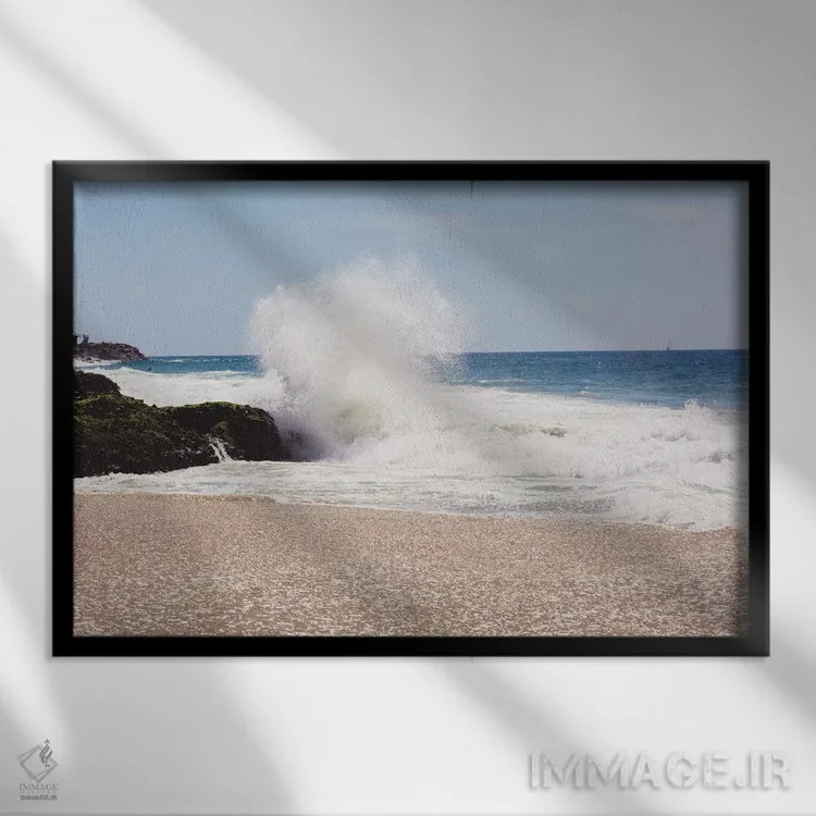 تابلو ساحل لاگونا اثر آن هادک - نمای قابدار مشکی