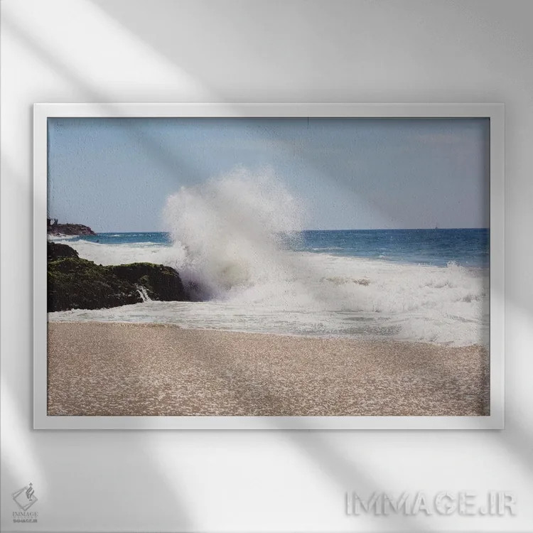 تابلو ساحل لاگونا اثر آن هادک - نمای قابدار سفید