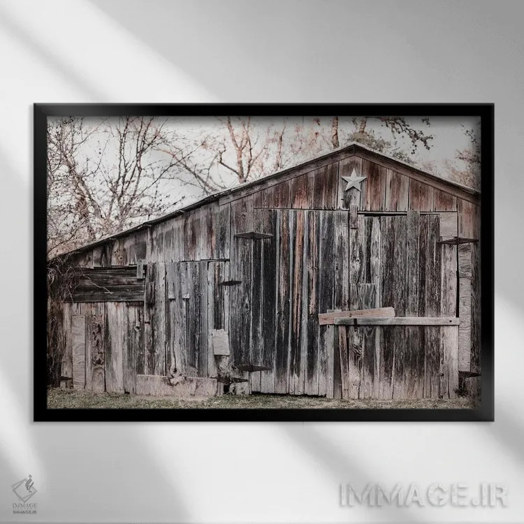 تابلو انبار تکستاره اثر آن هادک - نمای قابدار مشکی