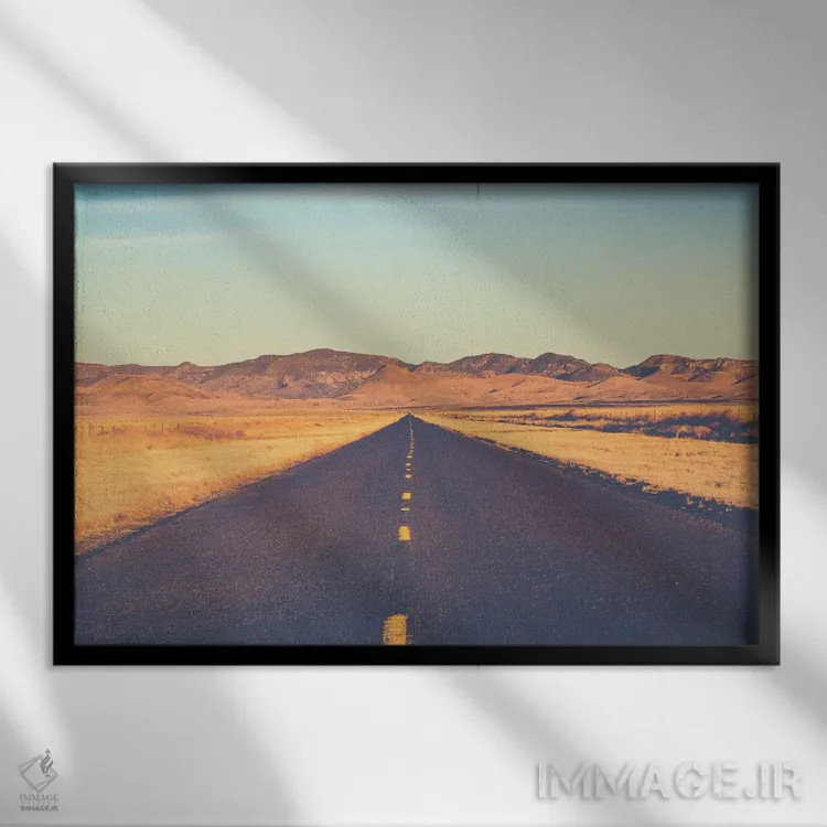 تابلو بزرگراه تنها اثر آن هادک - نمای قابدار مشکی