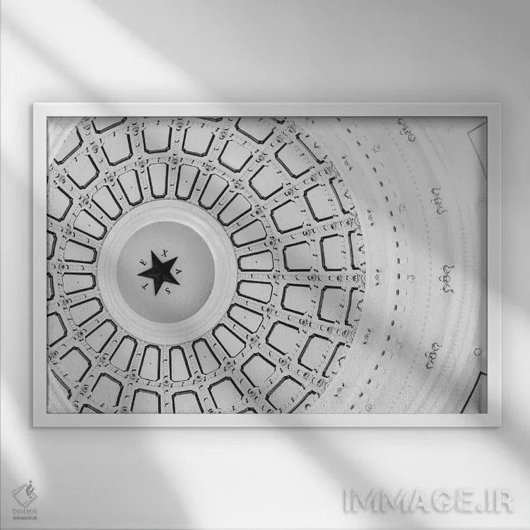 تابلو تکستاره ۳ اثر آن هادک - نمای قابدار سفید
