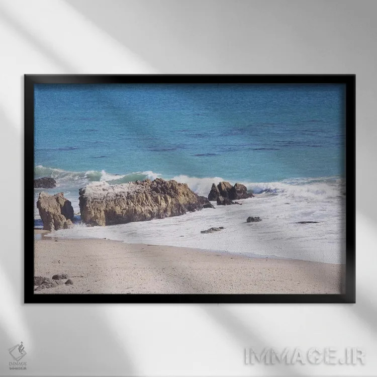 تابلو گرباورها مالیبو ۱ اثر آن هادک - نمای قابدار مشکی