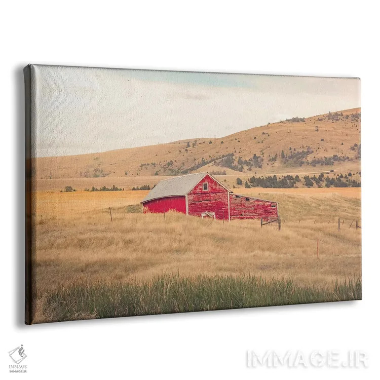 تابلو انبار قرمز مونتانا اثر آن هادک - نمای پرسپکتیو محصول