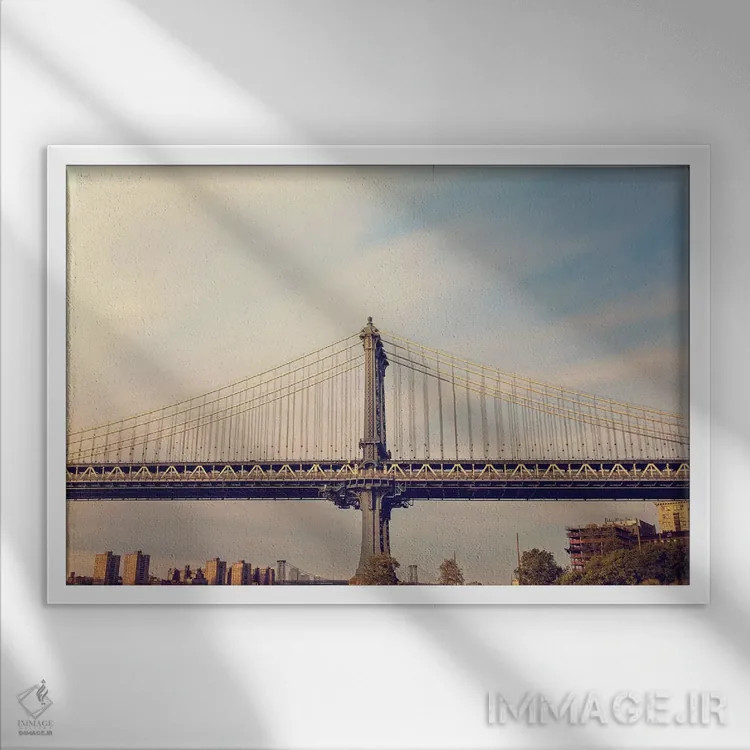 تابلو پل منهتن اثر آن هادک - نمای قابدار سفید