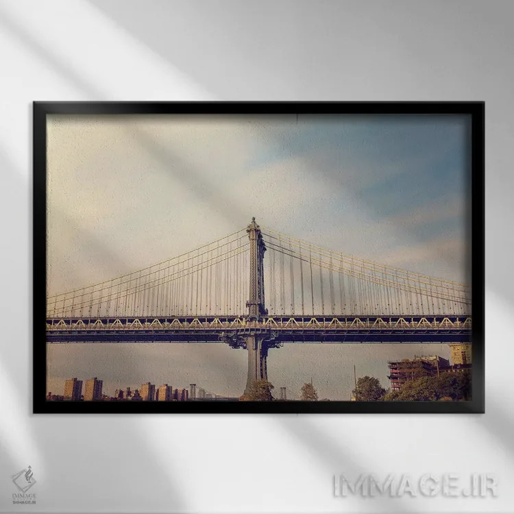تابلو پل منهتن اثر آن هادک - نمای قابدار مشکی