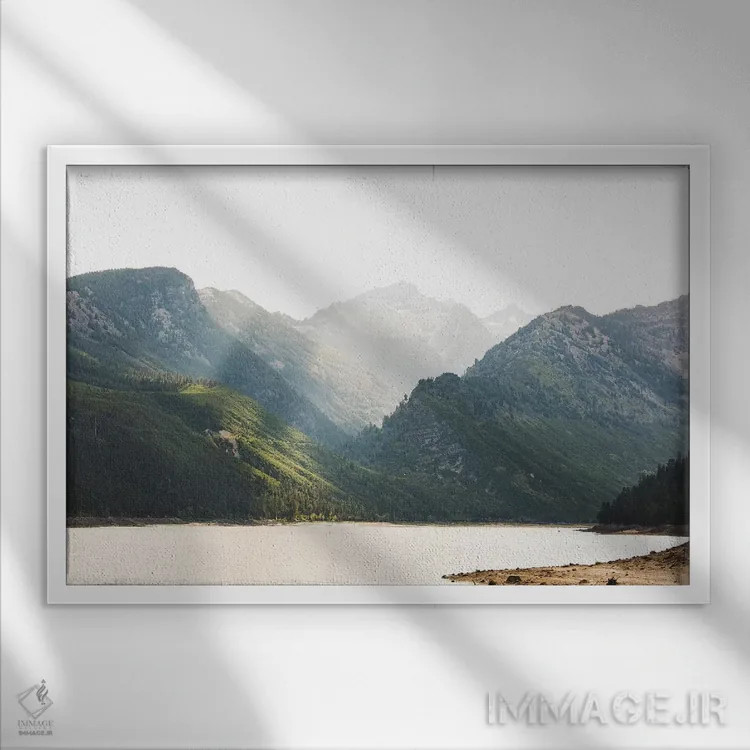 تابلو باران تابستانی مونتانا اثر آن هادک - نمای قابدار سفید