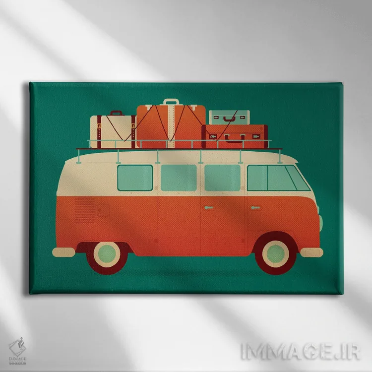 تابلو تعطیلات دهه ۶۰ اثر برگر بولت - نمای روبهرو روی دیوار