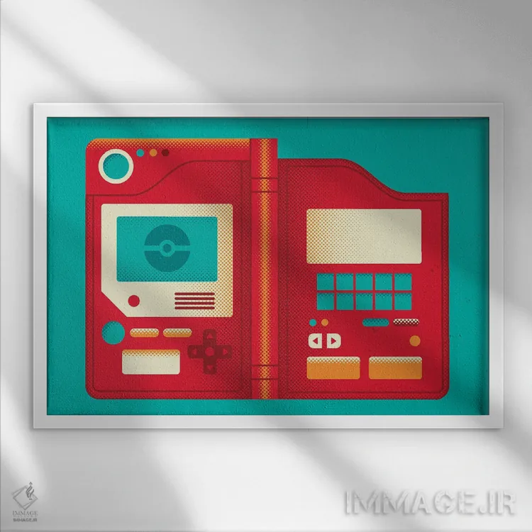 تابلو کانتو (منطقهای در ژاپن یا دنیای پوکمون) اثر برگر بولت - نمای قابدار سفید