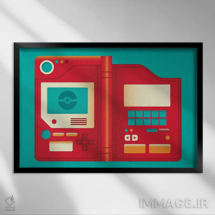 تابلو کانتو (منطقهای در ژاپن یا دنیای پوکمون) اثر برگر بولت - نمای قابدار مشکی