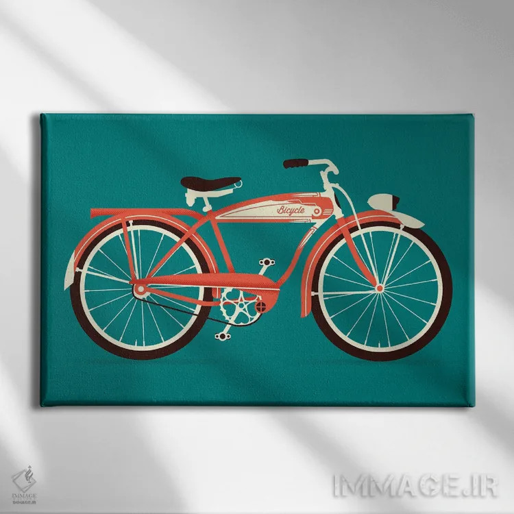 تابلو دوچرخه اثر برگر بولت - نمای روبهرو روی دیوار