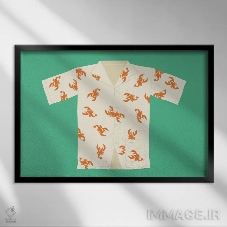 تابلو صیاد خرچنگ اثر برگر بولت - نمای قابدار مشکی