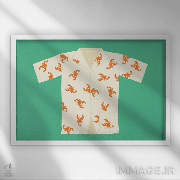 تابلو صیاد خرچنگ اثر برگر بولت - نمای قابدار سفید